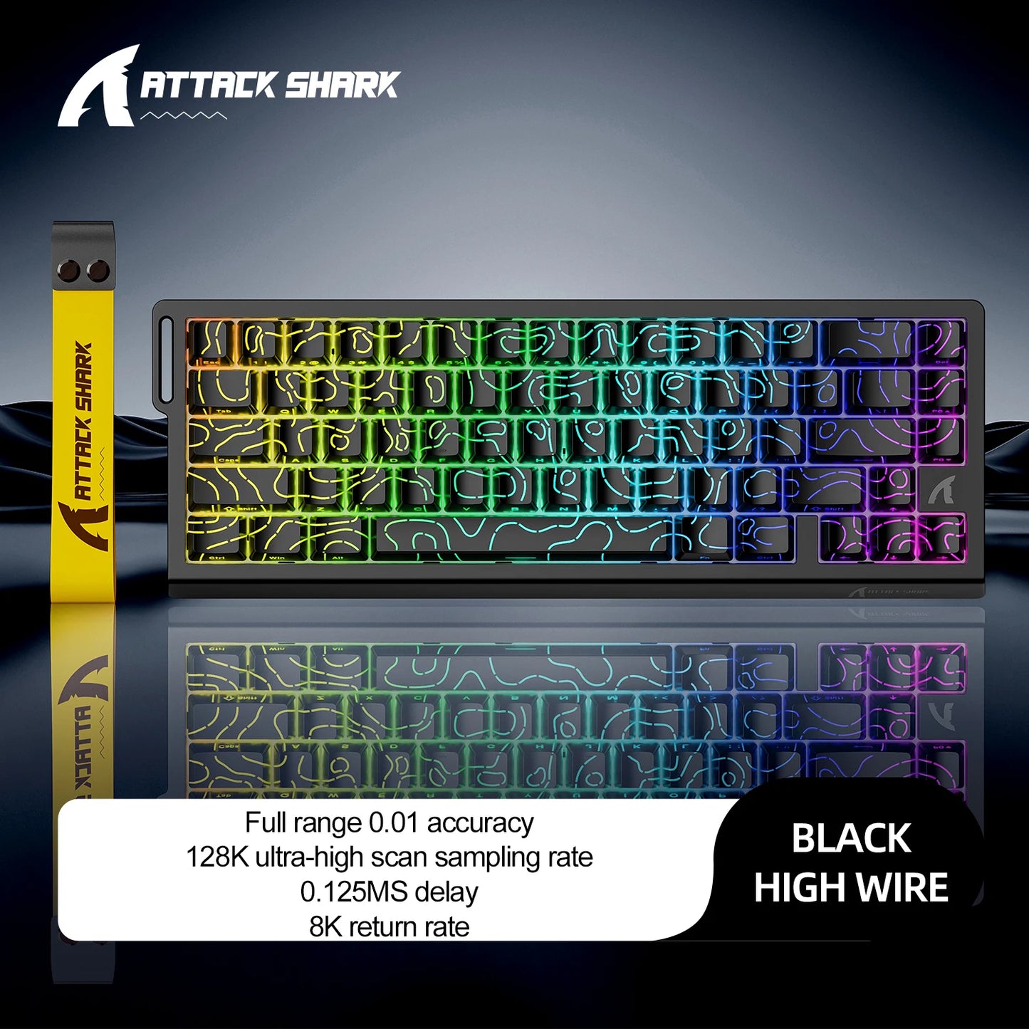 ATTACK SHARK X68HE Magnetic Gaming Keyboard - X68 Pro Rapid Trigger 8000Hz Mechanical Keyboard
