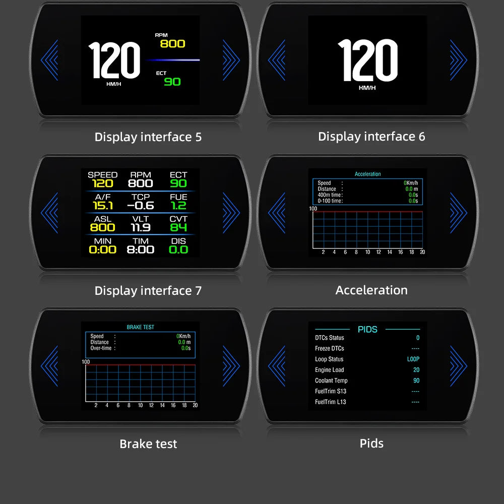 P12 Car OBD2 Head-Up Display — Dual System HUD, Smart Digital Meter for Speed, Fuel, Fault Codes & Driving Data