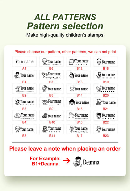 149pcs Personalized Name Stamp Set – Waterproof, Non-Fading Baby & Kindergarten Engraved Seals, Perfect Student Gift