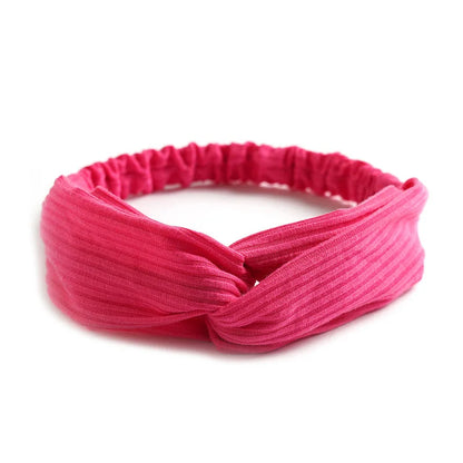 Women Cross Top Knot Headband – Elastic Soft Solid Color Hair Bands, Twisted Knotted Headwrap, Hair Accessories for Girls