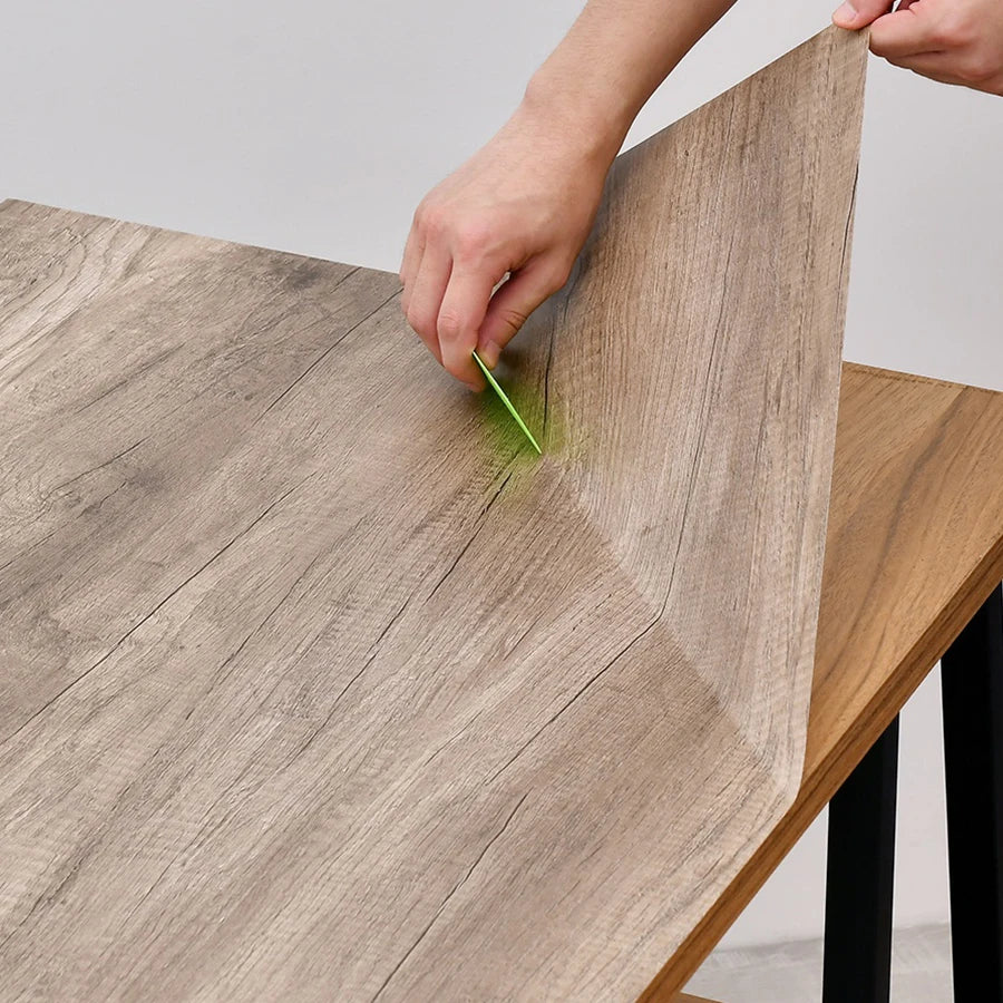 WZF Waterproof Wood Grain Wallpaper Roll - Self Adhesive Vinyl Film for Furniture, Cabinets & DIY Home Decor