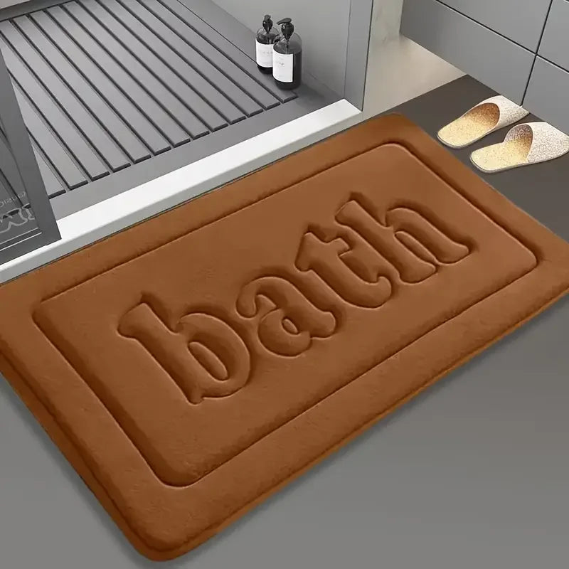 Soft Anti-Slip Bathroom Floor Mat – 1.2cm Thick Water-Absorbing Flannel Door Mat, Home Decoration