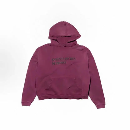 Washed Casual Hoodie Sweatshirt — Unisex Loose-Fit Street Style Crew Neck with Lip Print Letter Design, Vintage Comfortable Top