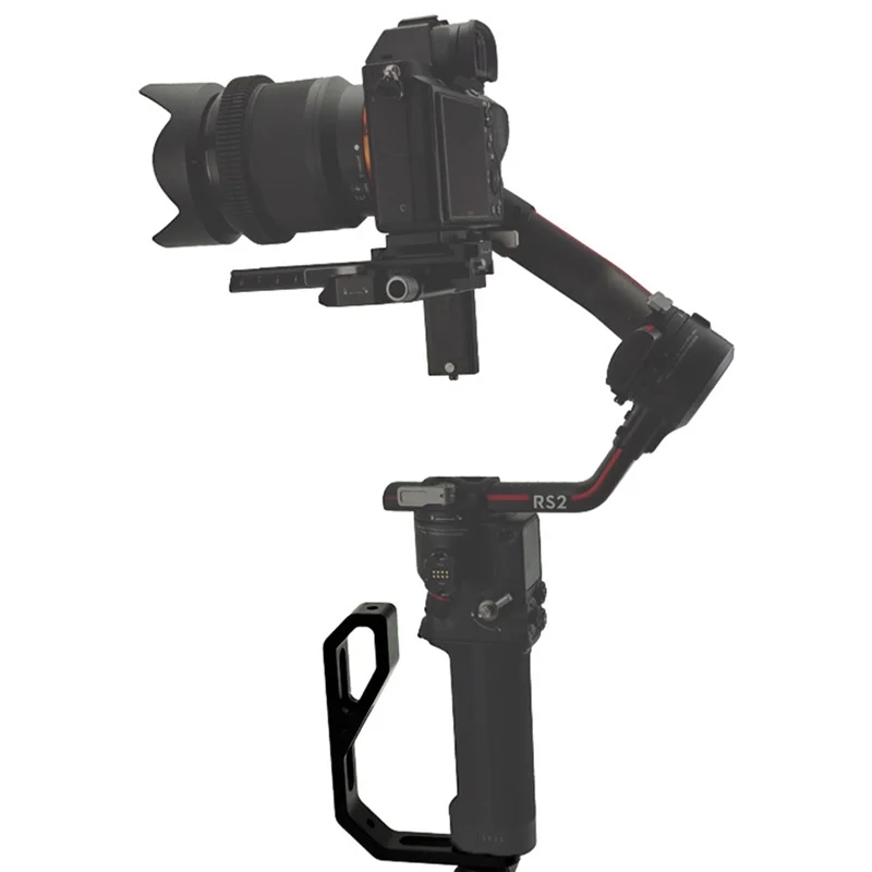 GW-Handle L-Type Camera Mount - Monitor and Microphone Bracket for DJI Ronin S RS 2 RS 3 RS 4 SC and ZHIYUN Gimbals