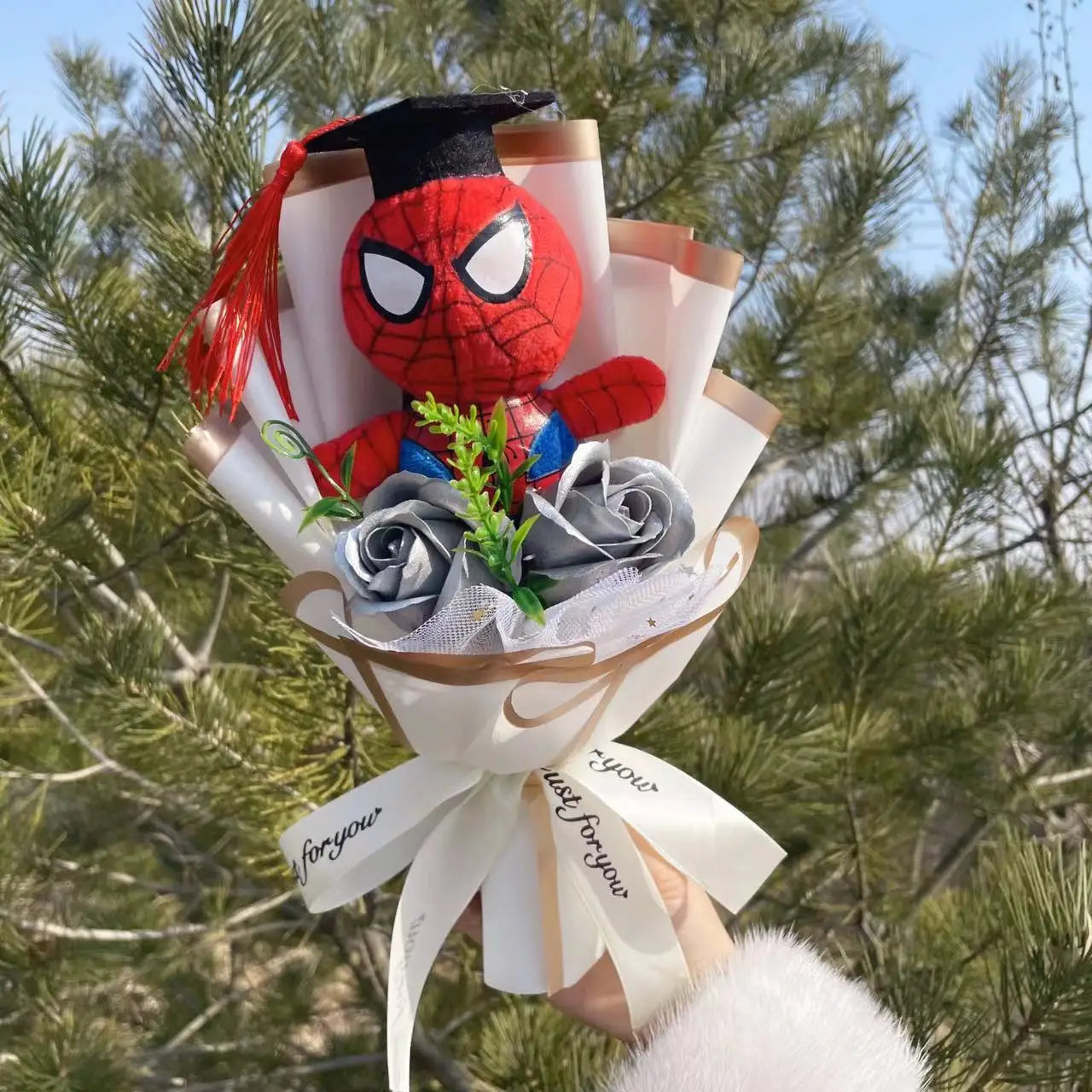 Superhero Plush Dolls — Handmade Spider-Man, Hulk, Superman & Captain America Bouquet Toys, Gift for Boys, Graduation, Christmas & Birthday