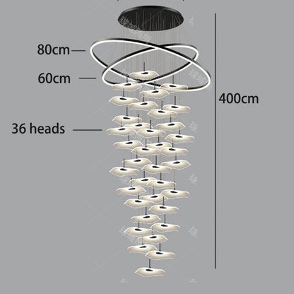 Nordic Stair Chandelier Pendant Light – Modern Ceiling Lighting for Living Room, Bedroom & Dining Room Home Interior Decoration Fixture