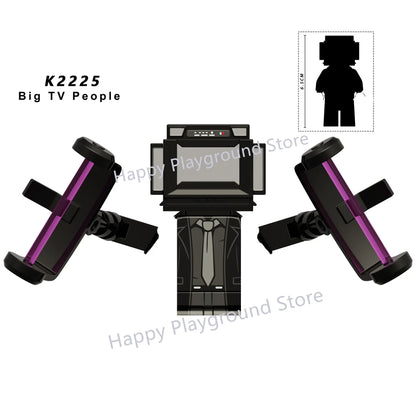 KDL Skibidi Toilet Man Anime Block Figures – TVMan, Titan, Cameraman & Speakerman Model Toy Gift for Kids