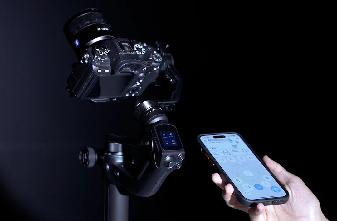 FeiyuTech SCORP Mini 2 Kit - 3-Axis Handheld Gimbal for Mirrorless Camera, Action Cam, Smartphone with AI Tracker, 1.2kg Load Capacity