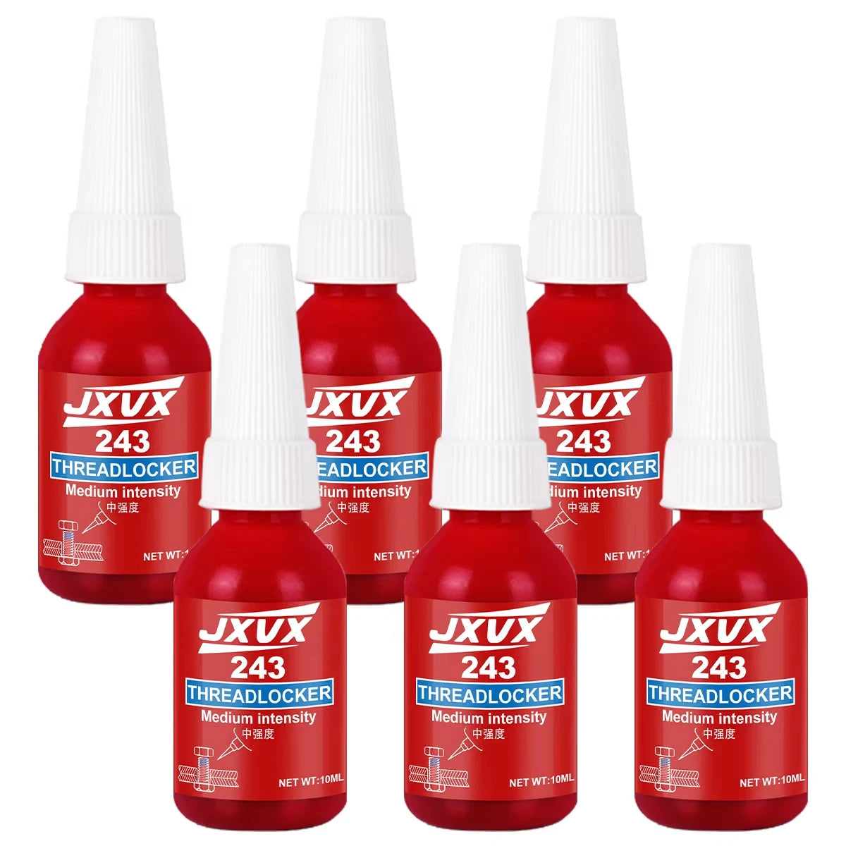 Threadlocker 243/271 Adhesive Sealant - Blue Medium-to-High Strength, Oil & Heat Resistant