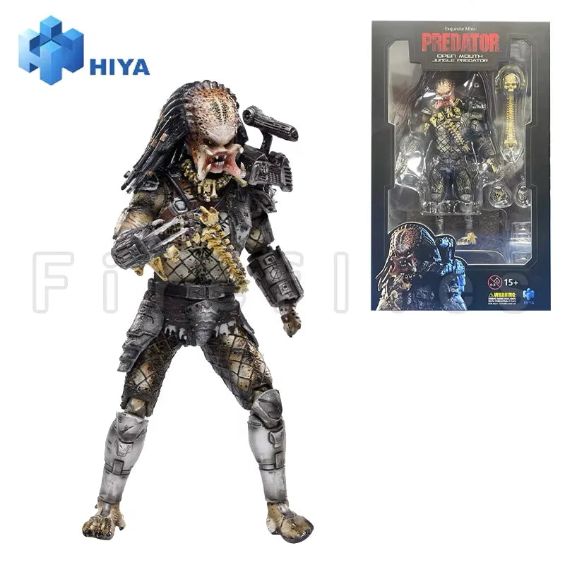 1/18 HIYA Mini Action Figure – Exquisite PREDATOR Open Mouth Jungle Anime Collectible Model Toy