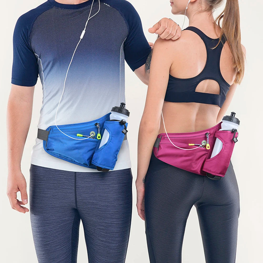Running Waist Bag with Water Bottle Holder – Hydration Fanny Pack for Men & Women, Gym, Jogging, and Cycling