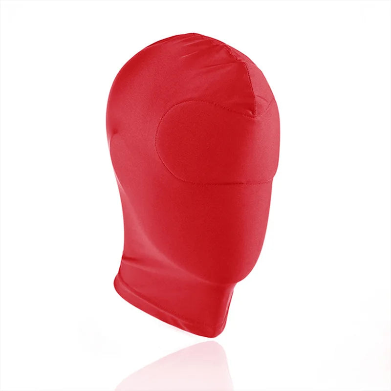 Sexy Red Unisex Full Face Cosplay Mask – Open Eyes & Mouth Hood for Halloween, Role Play, and Costume Parties
