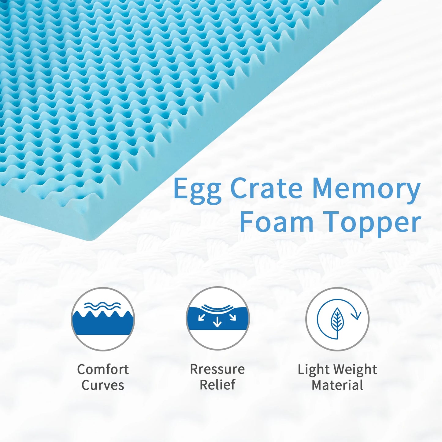 Memory Foam Tatami Mattress Topper - 2 Inch Gel-Infused Foam, Plush & Pressure-Relieving, CertiPUR Certified