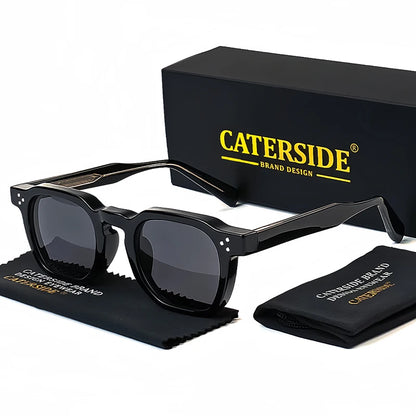 CATERSIDE Small Frame Square Sunglasses - Fashion Unisex Eyewear for Travel, Parties & Business