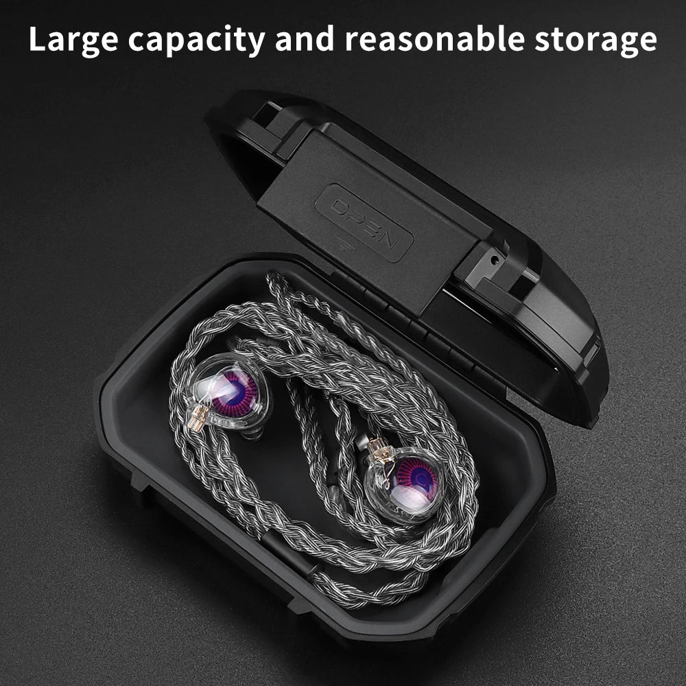 Earphone Accessories Hard Case – Waterproof, Shockproof, Dustproof Portable Storage Bag with Large Capacity