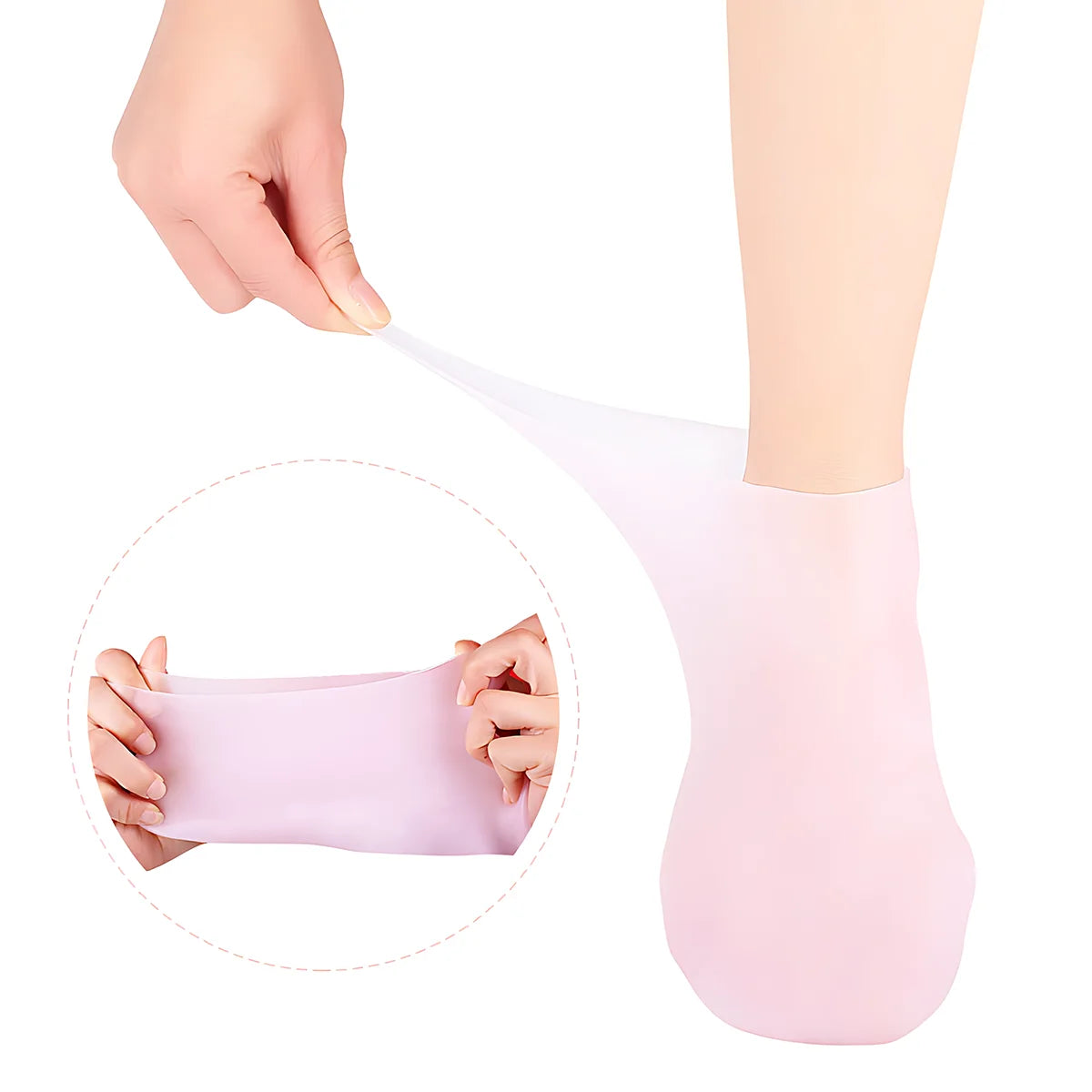Exfoliating & Moisturizing Foot Socks – Silicone Socks for Dry, Cracked Skin, Plantar Protection & Elastic Skin Care
