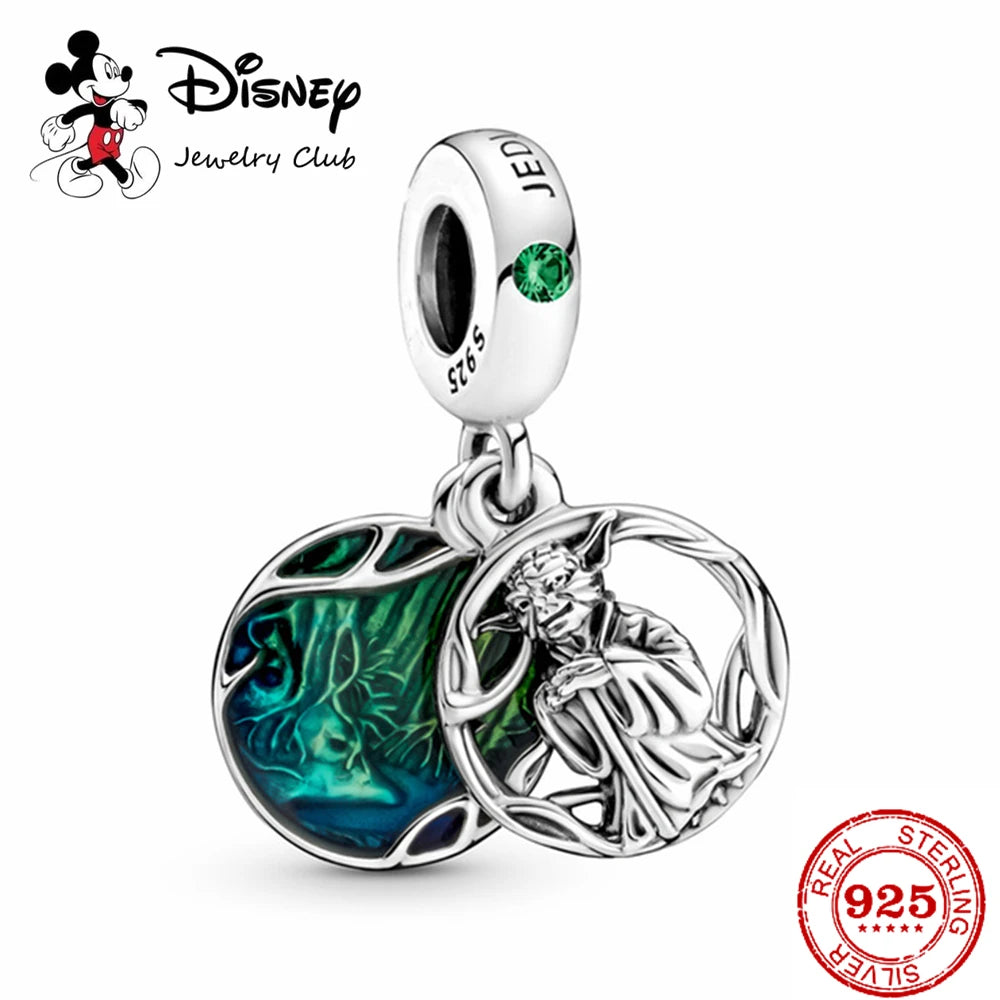 New 925 Sterling Silver Mickey Minnie Vinnie Charm – Beaded Fit for Original Pendant Bracelet, DIY Ladies Jewelry