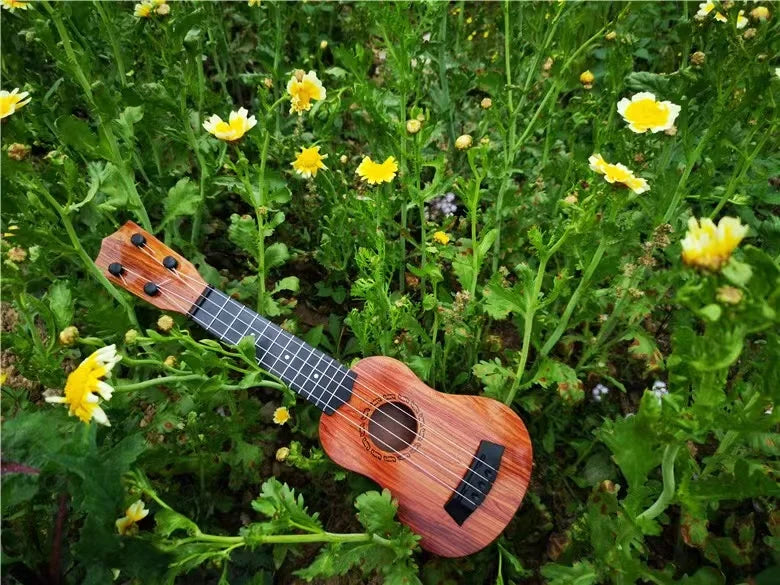 35cm Children’s Toy Guitar – Playable Beginner Instrument with Paddles, Simulated Ukulele Music Toy