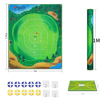PGM DJD040 Indoor Mini Golf Training Aid – Suspended Dartboard Practice Hitting Mat for Indoor & Outdoor Golf Practice