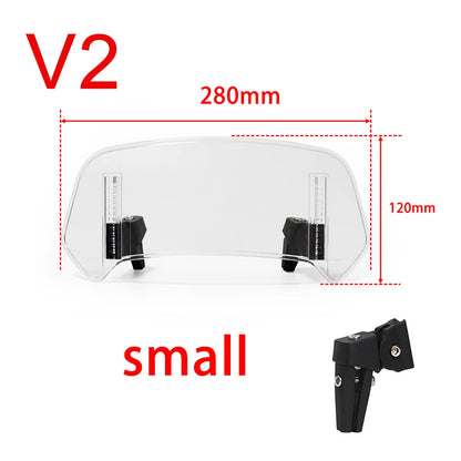 Universal Motorcycle Windshield Extension – Adjustable Clamp-On Wind Deflector Spoiler for BMW, Kawasaki, Yamaha, Honda & Suzuki Bikes