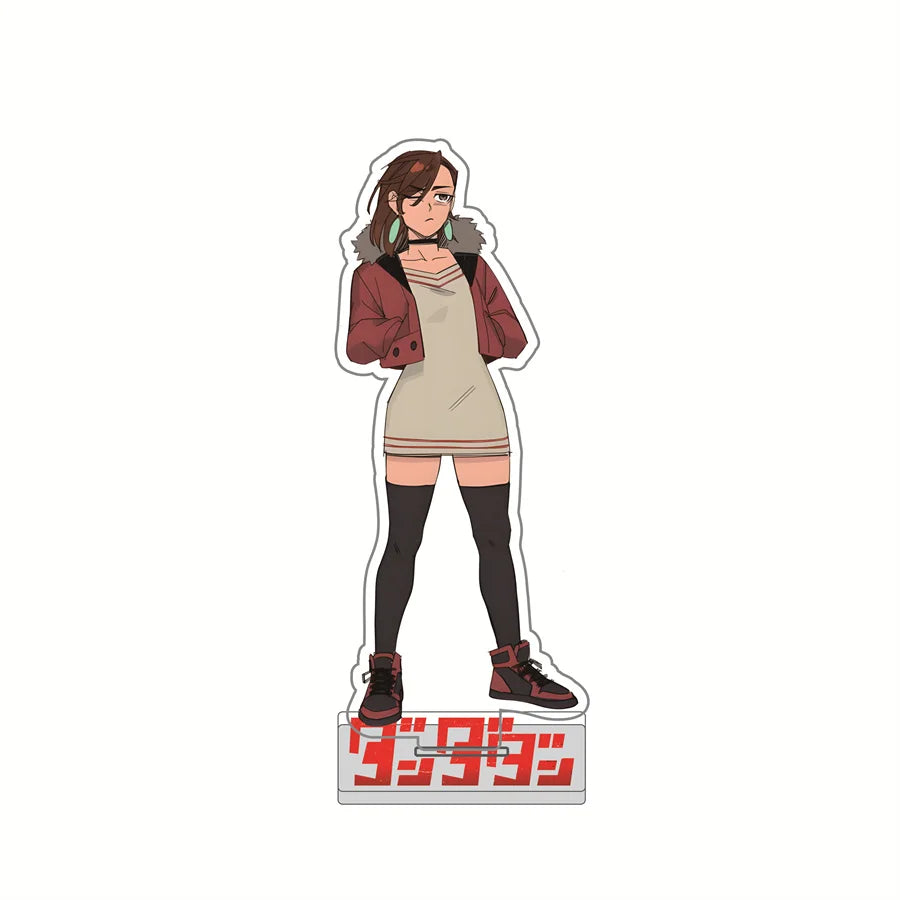 Anime Dandadan Momo Acrylic Keychain Stand – 15cm Cosplay Figure Display Plate for Bag Decoration, Fan Gift & Collectible Ornament