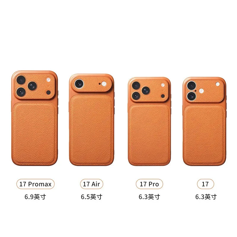 Personalized Initial Leather iPhone Case - Luxury Gold & Silver Monogram Cover with Lens Protection for iPhone 13–17 Series