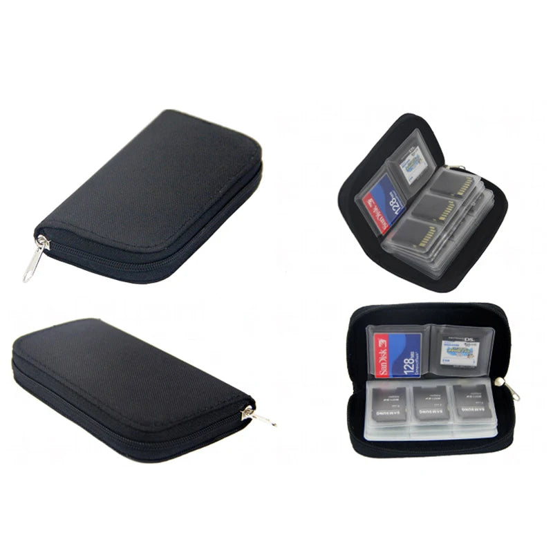 Memory Card Collect Bag: 22 Slot Camera Memory Card Holder Case for CF/SD/Micro SD/SDHC/MS/DS - Gaming SD Card Collection Box