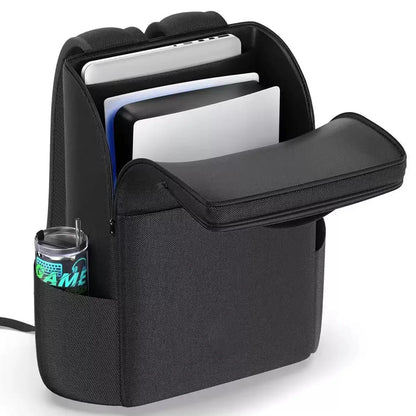 PS5 Travel Carrying Backpack - Protective Console Storage Bag for PS5 Slim Pro with Dual Controller Space