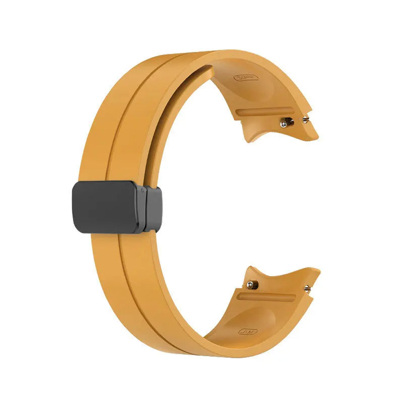 Samsung Galaxy Watch Magnetic Buckle Silicone Strap - Replacement Band for Watch 7/6/5 Pro/5/4 and Classic Models 40mm–47mm