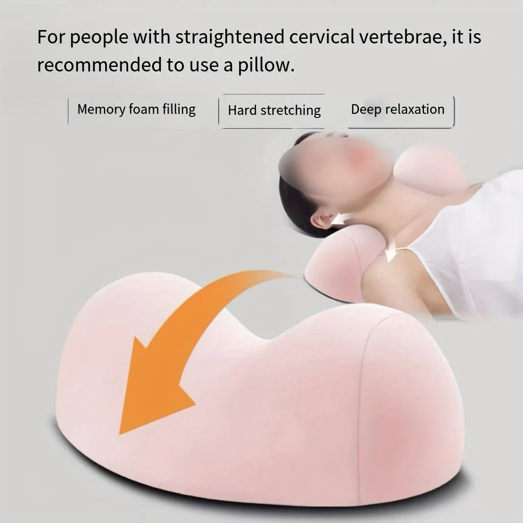 Memory Foam Cervical Neck Pillow – Ergonomic Support Pillow for Spine Protection, Soft Comfortable Sleep Cushion with Removable Cover for Home & Travel