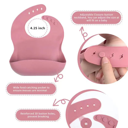 6-Piece Baby Meal Set – Silicone Training Plates, Bowls & Cutlery for Children