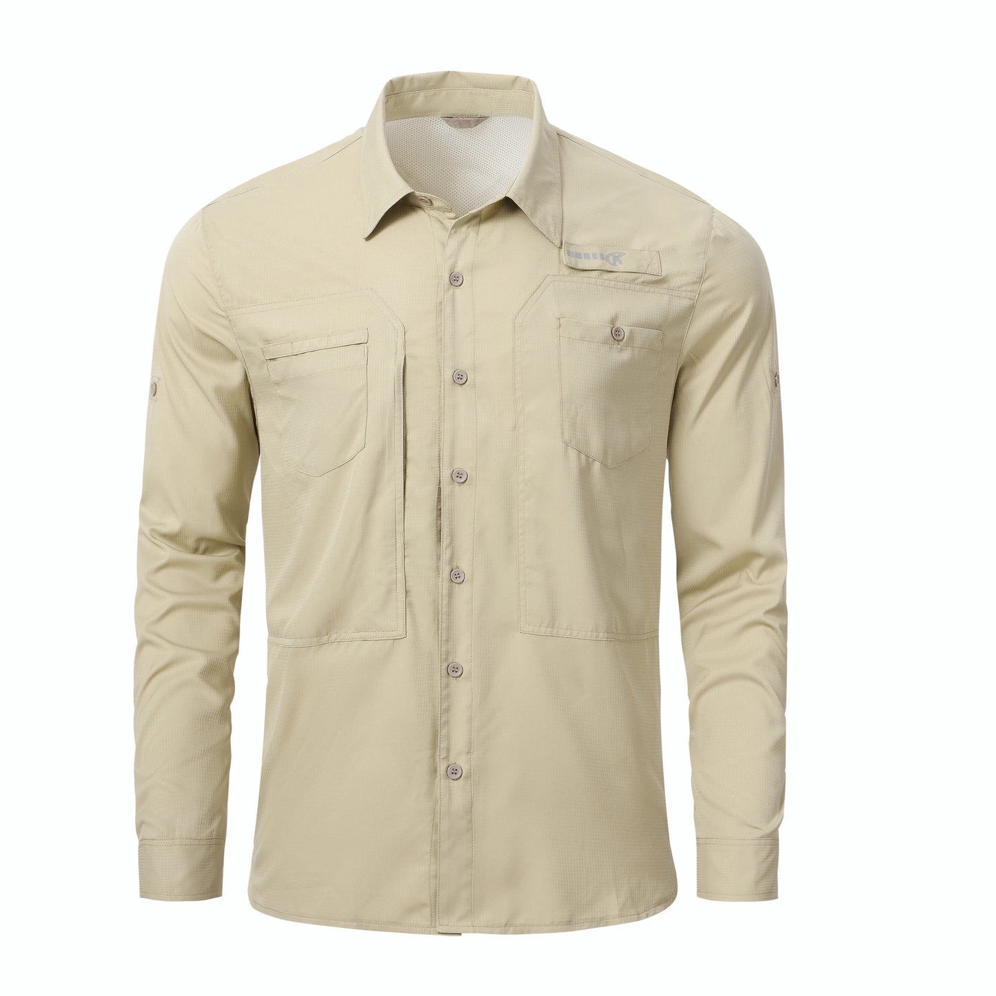 Men's UPF 50+ Fishing Shirt – Lightweight Long Sleeve Sun Protection Shirt with Breathable Mesh Back