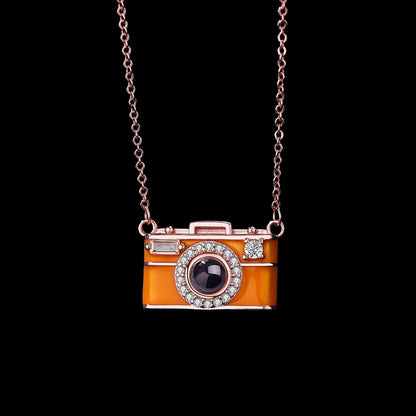 Custom Projection Photo Necklace — Camera-Shaped Personalized Photo Pendant Jewelry 2025