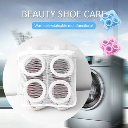 Portable Mesh Shoe Laundry Bag – Washing Machine Safe, Anti-Deformation Shoe Storage & Clothes Organizer