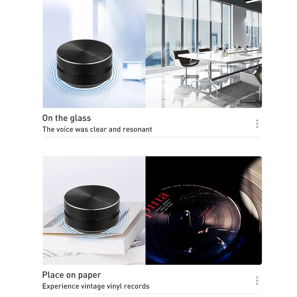 Bone Conduction Bluetooth Speaker – Vibration Stereo Audio, TWS Wireless Mini Portable Metal Speaker, Smallest Design