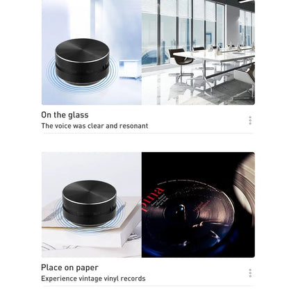 Bone Conduction Bluetooth Speaker – Vibration Stereo Audio, TWS Wireless Mini Portable Metal Speaker, Smallest Design