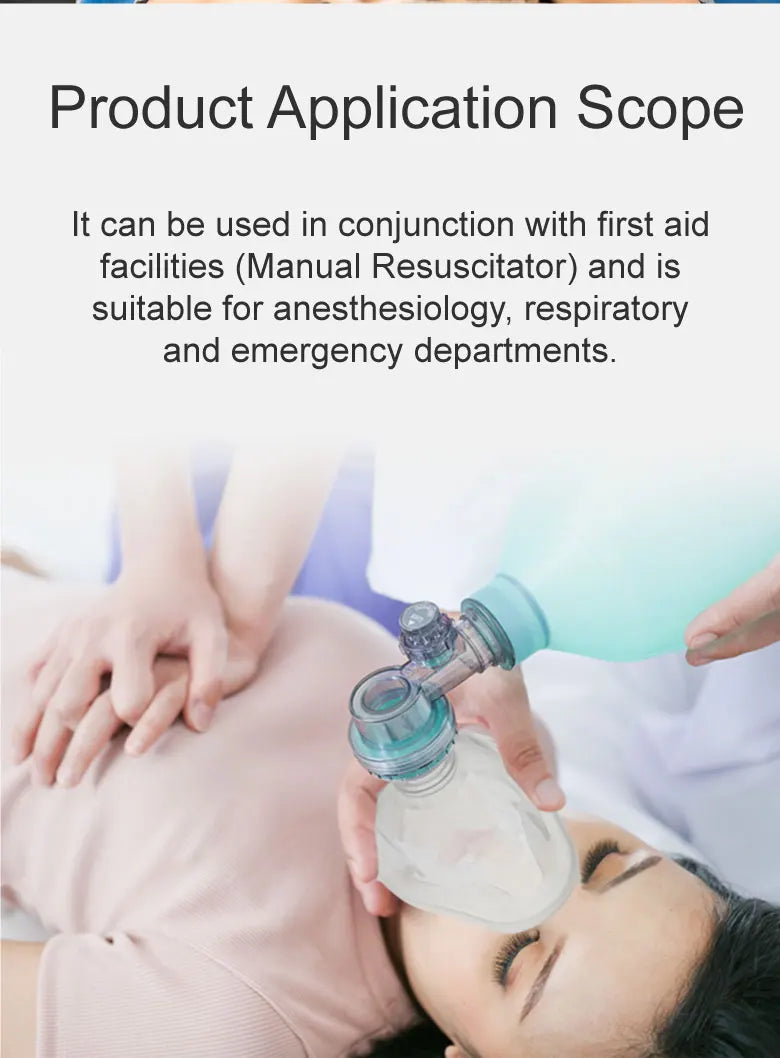 BamuCare Reusable Silicone Anesthesia Mask – First Aid Training Resuscitation Mask for Adult, Child & Infant