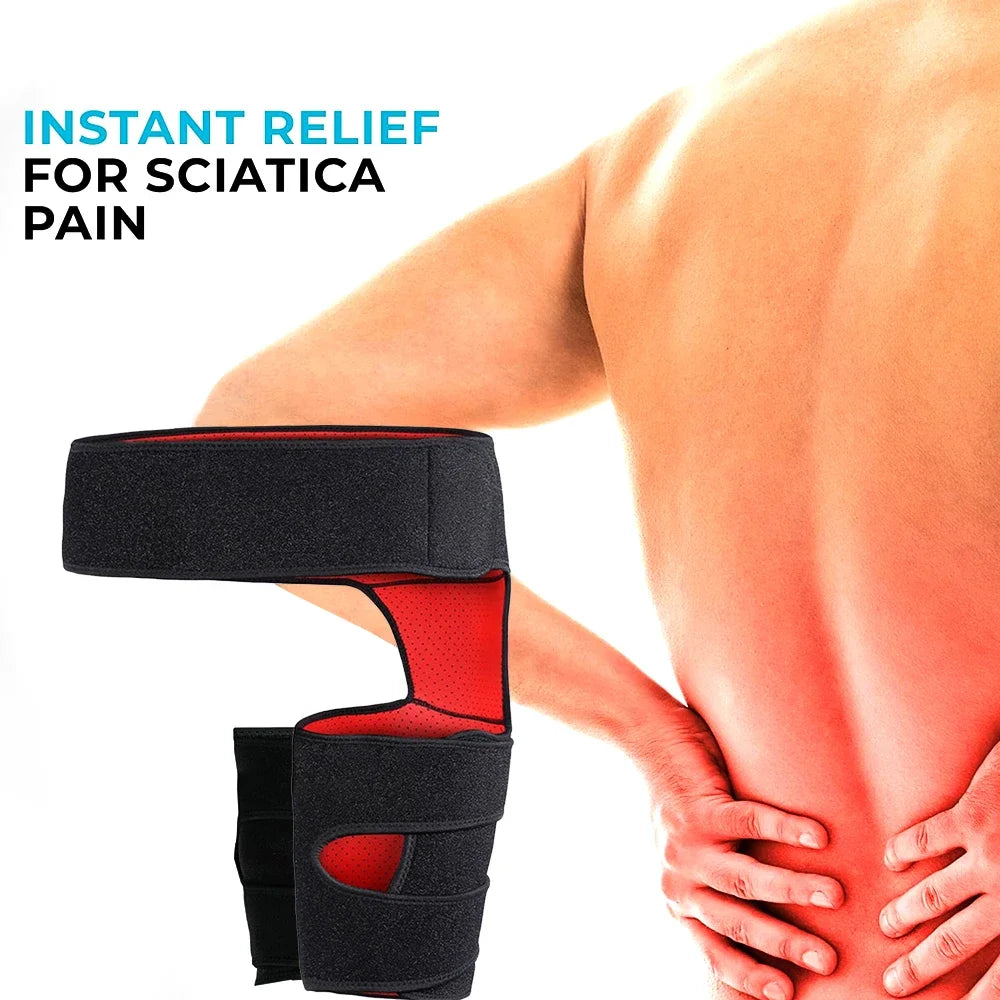 Hip Brace Thigh Compression Sleeve – Groin & Hamstring Support Wrap for Sciatica, Quad Strains & Hip Pain Relief