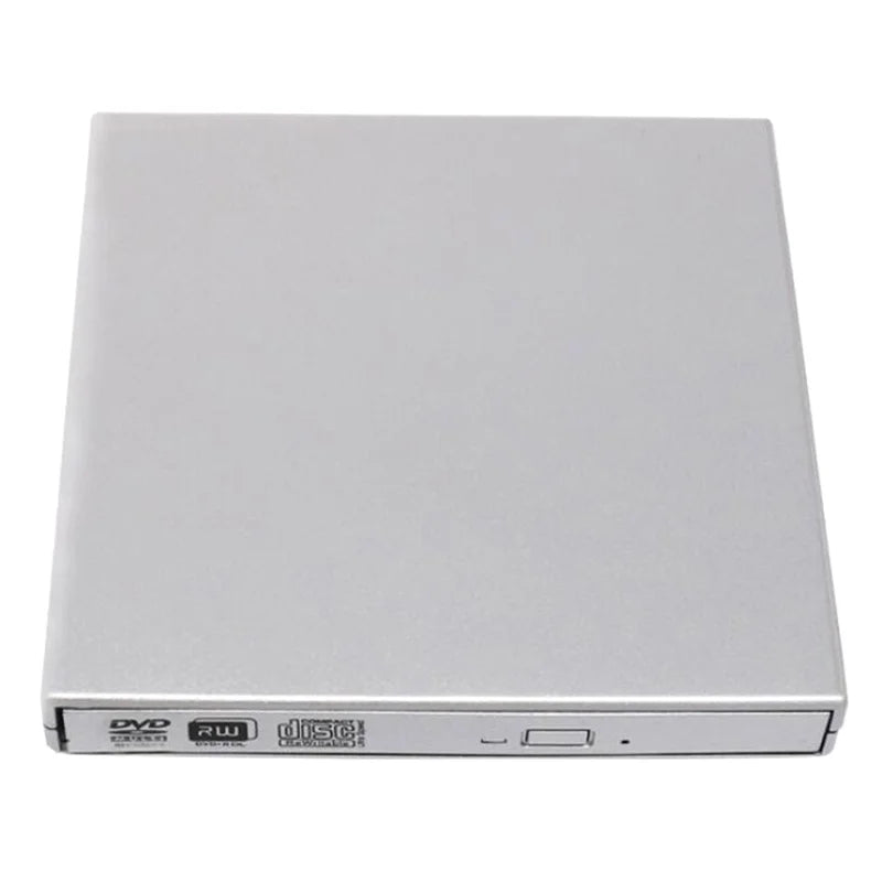 Professional Slim External DVD Drive – Low-Noise USB 2.0 DVD/VCD/CD-RW Burner & Player