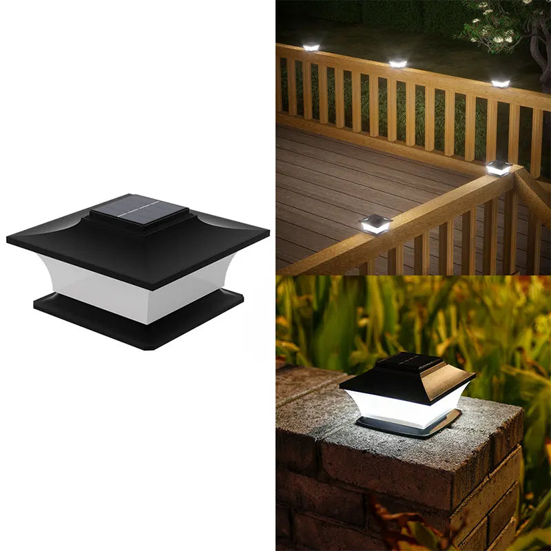 Solar Post Light - Auto On/Off LED Outdoor Landscape Light for Garden, Fence & Patio Posts