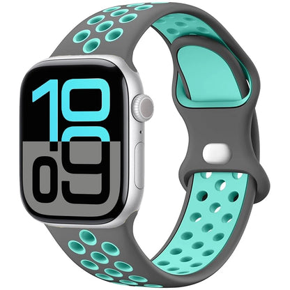 Silicone Apple Watch Strap - Breathable Wristband for Watch 11/10/9/8/7 Ultra 3/2 SE Series 49mm-41mm