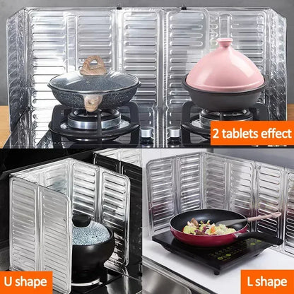 2-Piece Kitchen Oil Splash Protection Set - Stove Splashproof Plate and Rust Removal for Cooking Safety