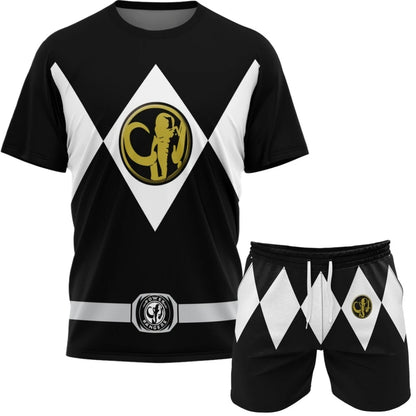 2026 Power Rangers Oversized Sportswear Set - Breathable Quick-Dry Tee & Shorts for Men & Women