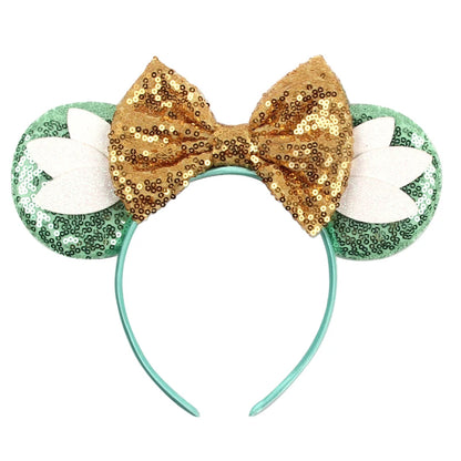 Disney Cartoon Mouse Ears Headband - Sequin Bow Hair Accessory for Girls, Birthday Parties & Cosplay