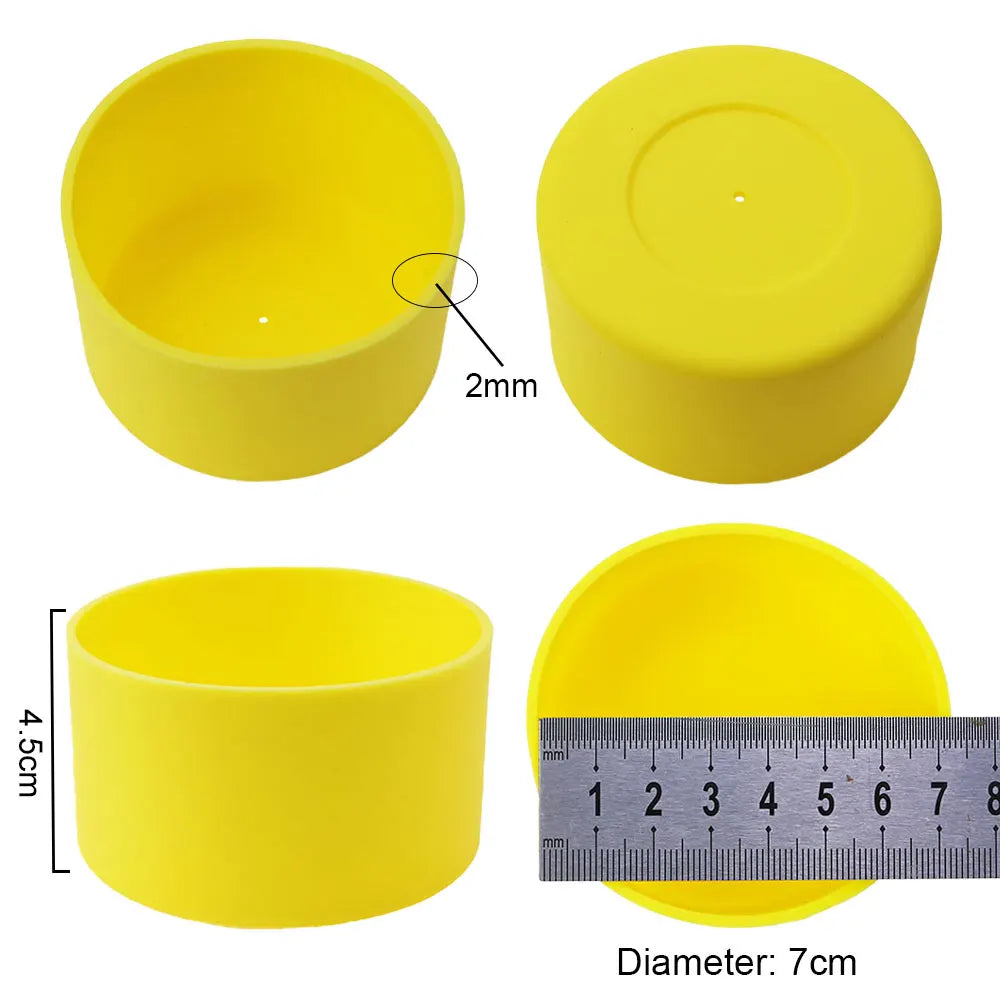 17 Colors 7.0CM Silicone Cup Bottom Cover – Heat Insulation Coaster Sleeve & Anti-Slip Water Bottle Sleeve