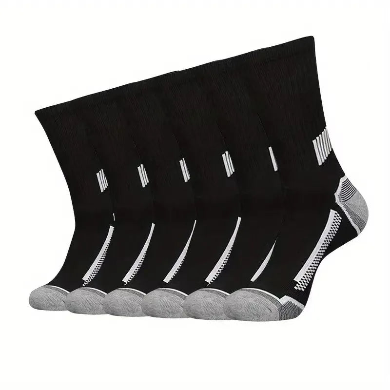 Men’s Athletic Sports Socks - 10 Pairs Breathable Crew Socks for Running, Basketball & Fitness