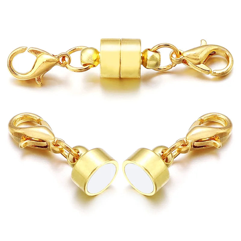 Magnetic Jewelry Clasps - Copper Double Lobster Clasp Connectors for DIY Bracelets & Jewelry Making