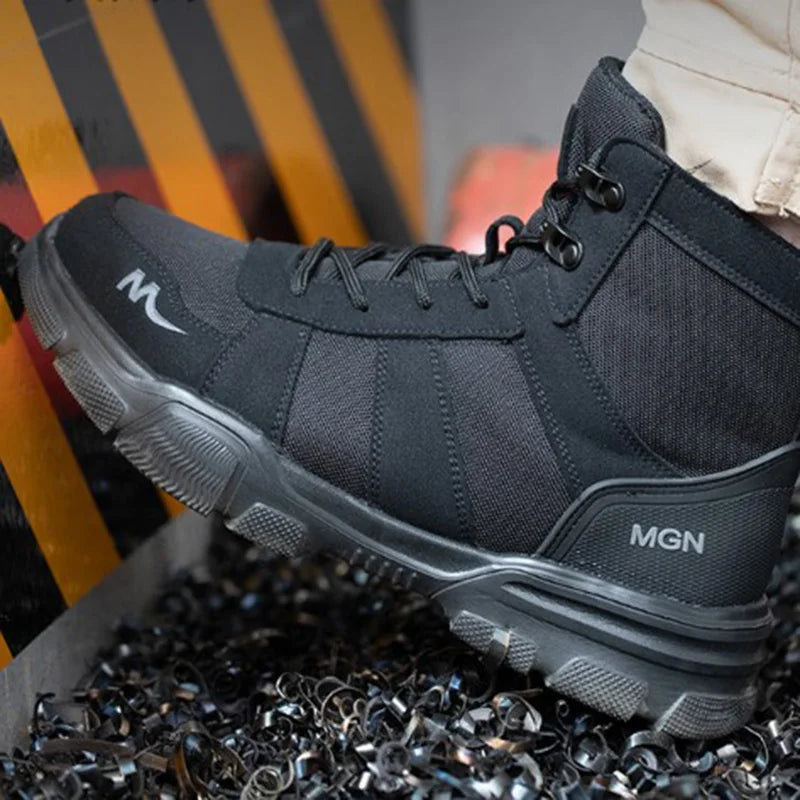 Indestructible Work Boots Safety Shoes - Steel Toe, Puncture-Proof Sneakers for Men and Women, Non-Slip Footwear