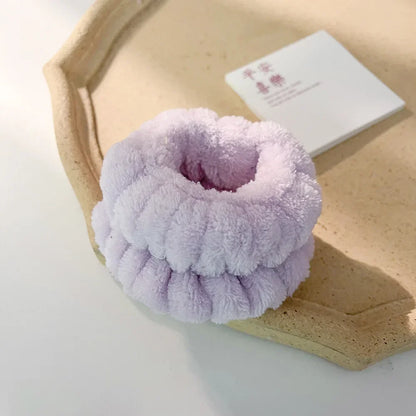 Microfiber Wrist Washband – Absorbent Wrist Sweatband Scrunchies for Women, Face Wash Towel Band, Headband Accessory