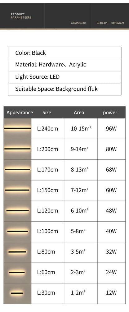 Waterproof Outdoor Wall Light – LED Garden Lamp, Modern Nordic Style for Living Room & TV Background, IP65, 110/220V Wall Washer
